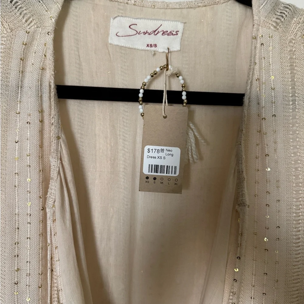 Chic Beige Long Sleeve Maxi Dress - Picture 2 of 5